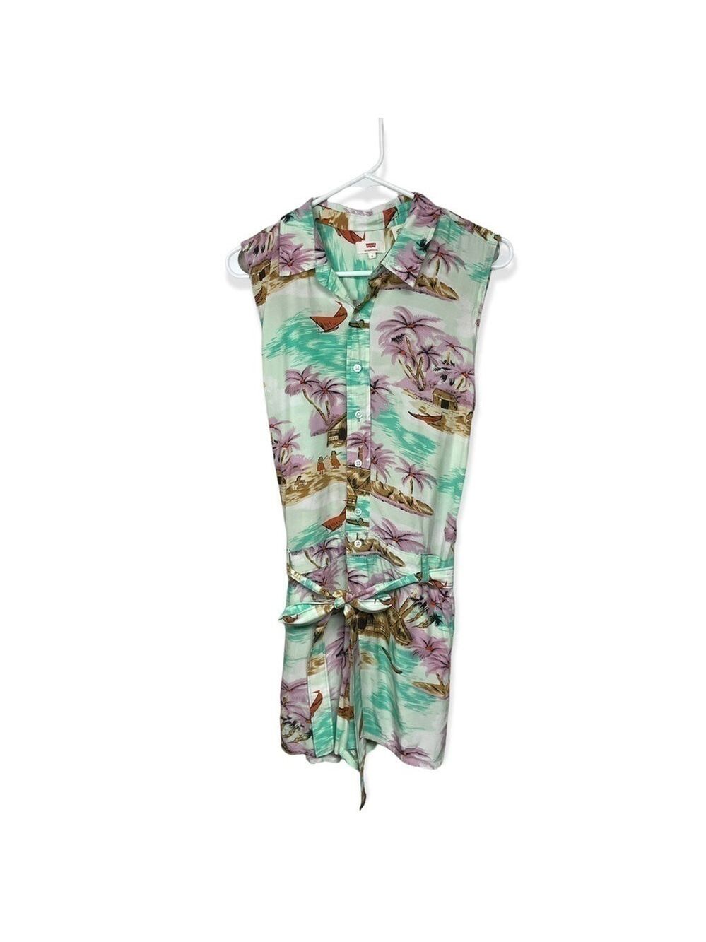 Levi's Molly Island Hawaiian Print Romper Medium